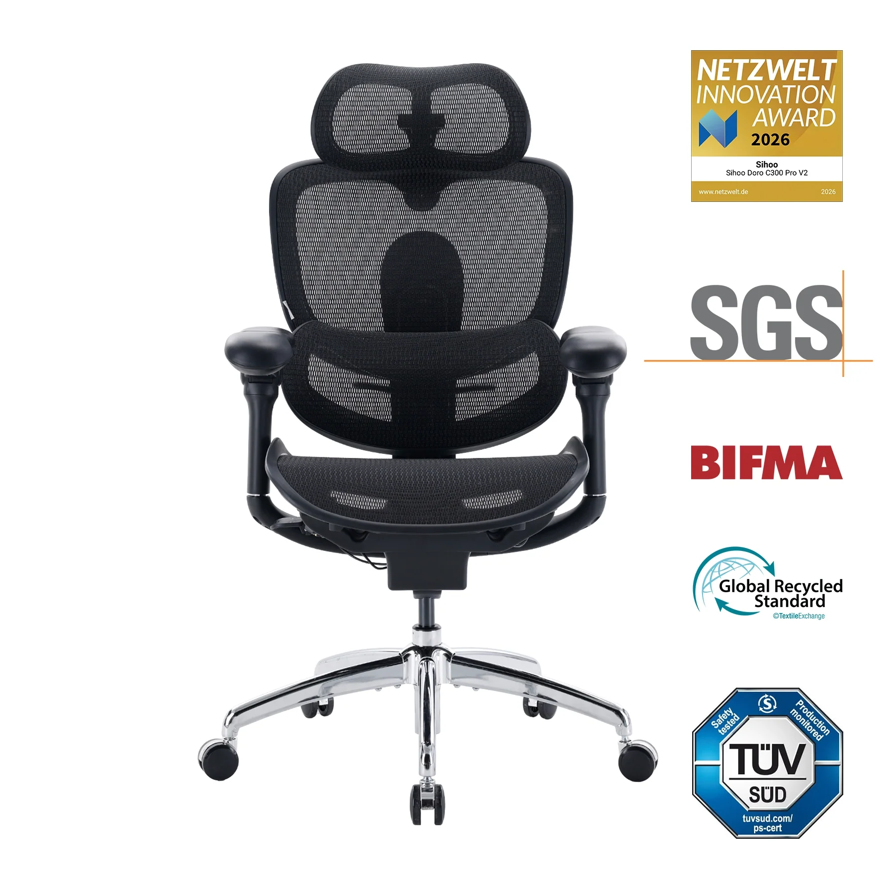 Sihoo Doro C300 Pro V2 Ergonomic Office Chair - Image 12