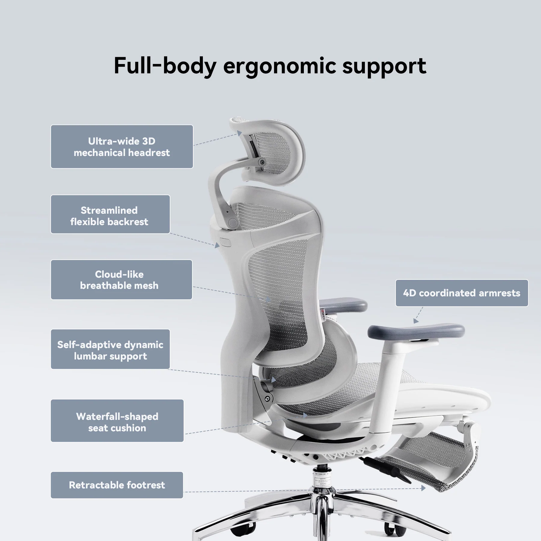 Sihoo C300 Ergonomic Office Chair - Footrest Version - Image 3