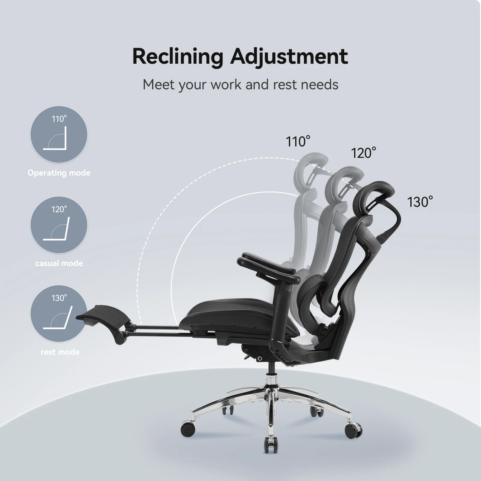 Sihoo C300 Ergonomic Office Chair - Footrest Version - Image 4