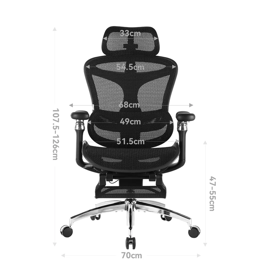 Sihoo C300 Pro Ergonomic Office Chair - Footrest Version - Image 6