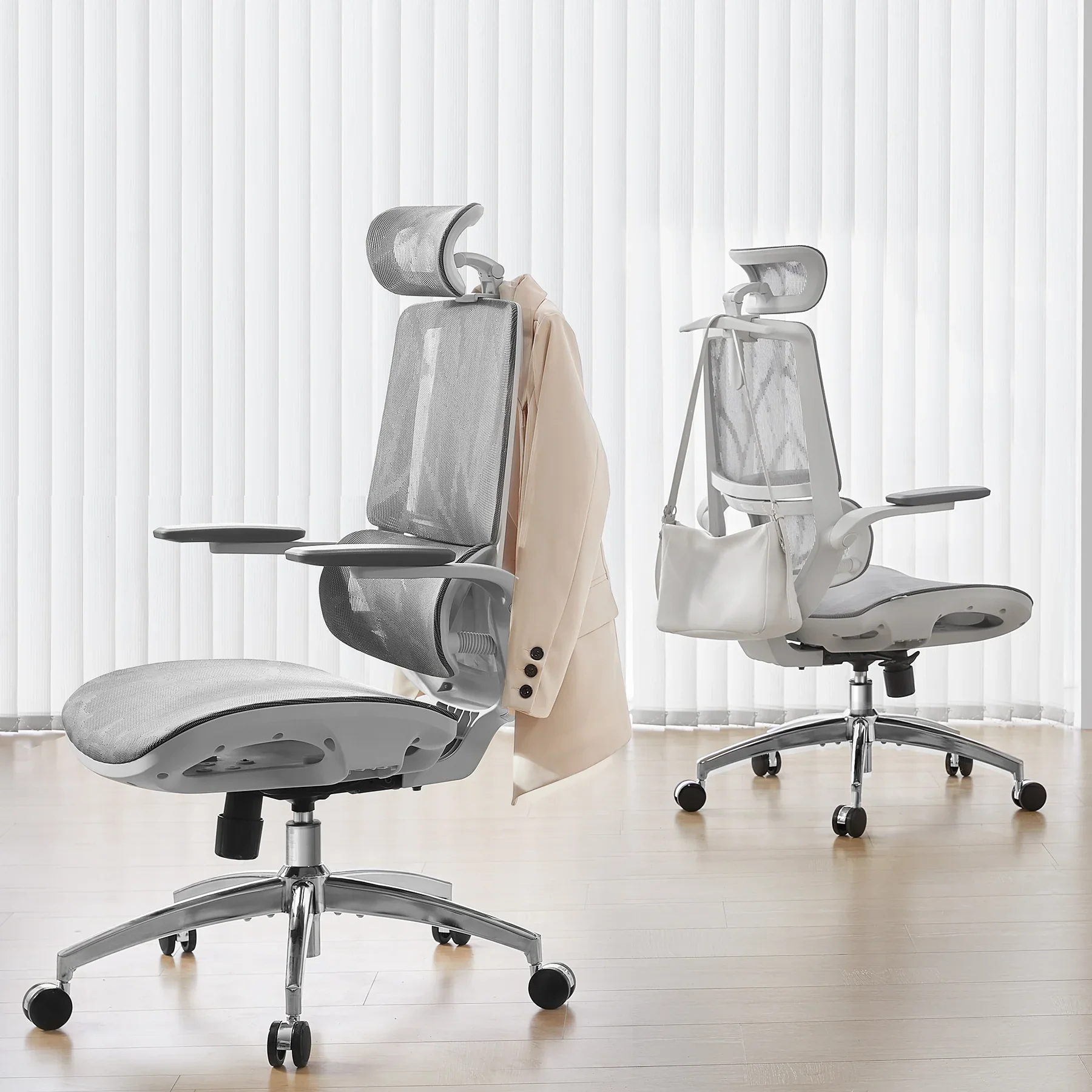 Sihoo M59AS Space-Saving Ergonomic Office Chair with Flip-Up Arms - Image 7